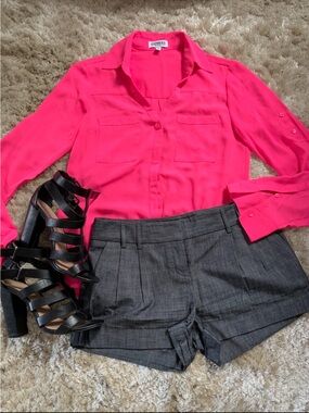 Express Portofino Pink Button Down Shirt